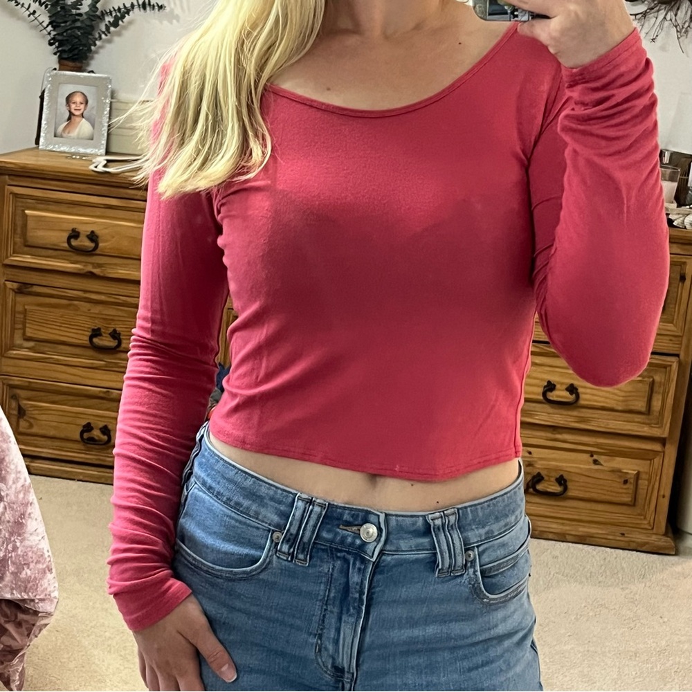 Map to Mars buttery soft cropped low-back top